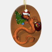 Orange Dragon Keramik Ornament (Hinten)