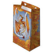 Orange Dragon of Autumn Fantasy Art Kleine Geschenktüte (Vorderseite Schrägansicht)