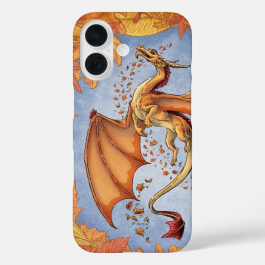 Orange Dragon of Autumn Nature Fantasy Art Case-Ma Case-Mate iPhone Hülle (Rückseite)