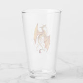 Orange Dragon of Autumn Nature Fantasy Art Glas (Rückseite)