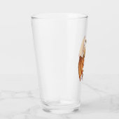 Orange Dragon of Autumn Nature Fantasy Art Glas (Rechts)