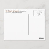 Orange Dragon of Autumn Nature Fantasy Art Postkarte (Rückseite)