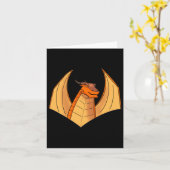 Orange Dragon Sticker Karte (Gelbe Blume)
