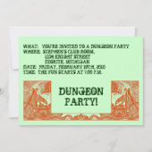ORANGE DRAGONEN IN DEN DUNGEONS ~ PARTY EINLADUNG! EINLADUNG (Vorderseite)