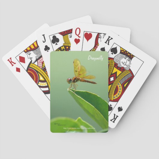 Orange Dragonfly Bicycle® Spielkarten (Rückseite)
