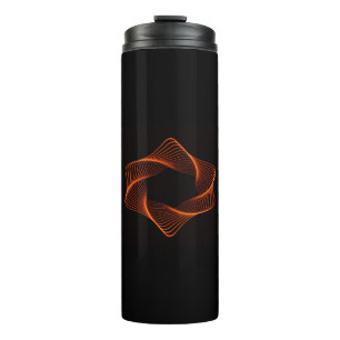 Orange Drahtgitter-Torus-Objekt Thermosbecher