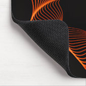 Orange Drahtrahmen-Torus-Objekt Mousepad (Ecke)