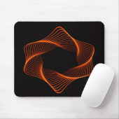 Orange Drahtrahmen-Torus-Objekt Mousepad (Mit Mouse)