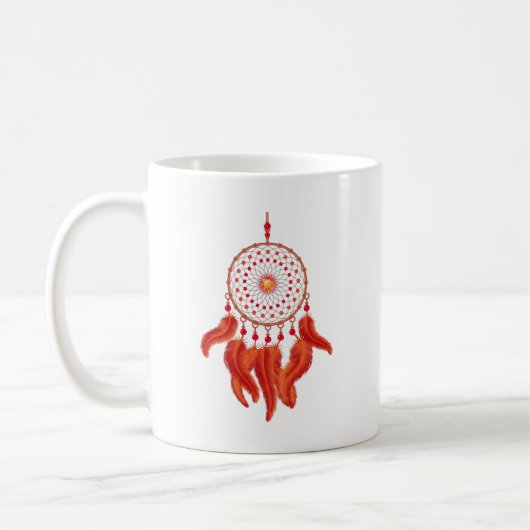 Orange Dream Catcher Kaffeetasse (Links)