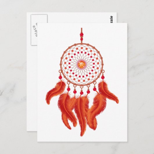 Orange Dream Catcher Postkarte (Vorne/Hinten)