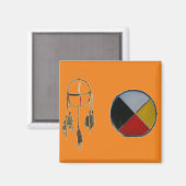 Orange Dream Medicine 2 inch Square Magnet (Vorderseite/Rückseite)