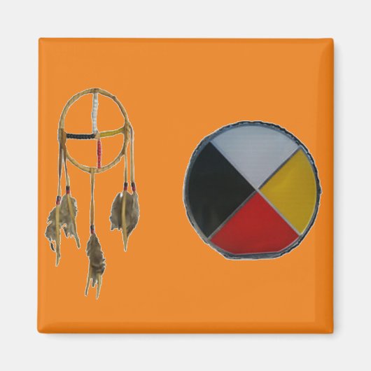 Orange Dream Medicine 2 inch Square Magnet (Vorne)