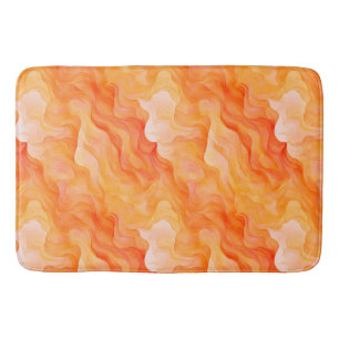 Orange Dream Waves Badematte
