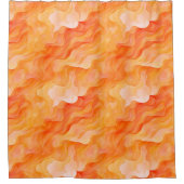 Orange Dream Waves Duschvorhang (Vorderseite)