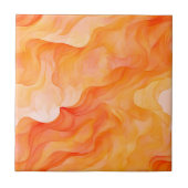 Orange Dream Waves Fliese (Vorderseite)