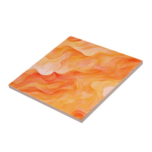 Orange Dream Waves Fliese (Seite)