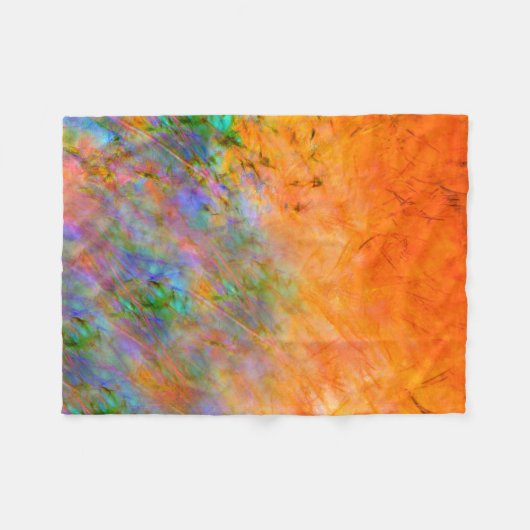 Orange Dreamscape Fleecedecke (Vorderseite (Horizontal))
