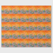 Orange Dreamscape Geschenkpapier (Flach)