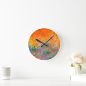Orange Dreamscape Runde Wanduhr (Zuhause)