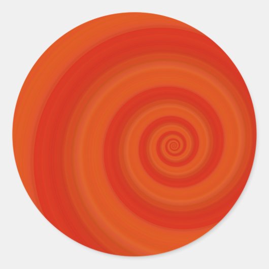 Orange Drehung Runder Aufkleber (Vorderseite)