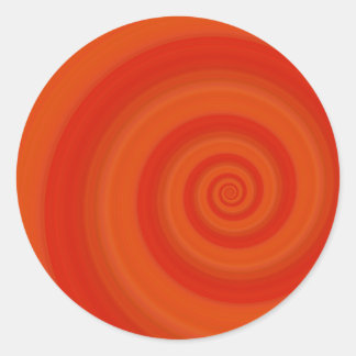 Orange Drehung Runder Aufkleber