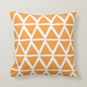 Orange Dreieck-geometrisches dekoratives Kissen