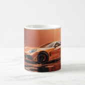 Orange Drifting Sports Car 365 Kaffeetasse (Mittel)