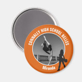 Orange Drill-Team-Foto High School Tänzerin Magnet (Vorderseite/Rückseite)