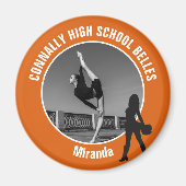 Orange Drill Team Photo High School Dancer Magnet (Vorne)
