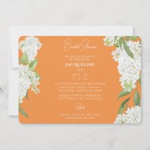 Orange Driving White Hydrangeas Brautparty