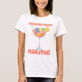 Orange Drop Martini Mahjong Cocktail T-Shirt (Vorderseite)