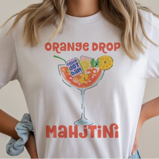 Orange Drop Martini Mahjong Cocktail T-Shirt
