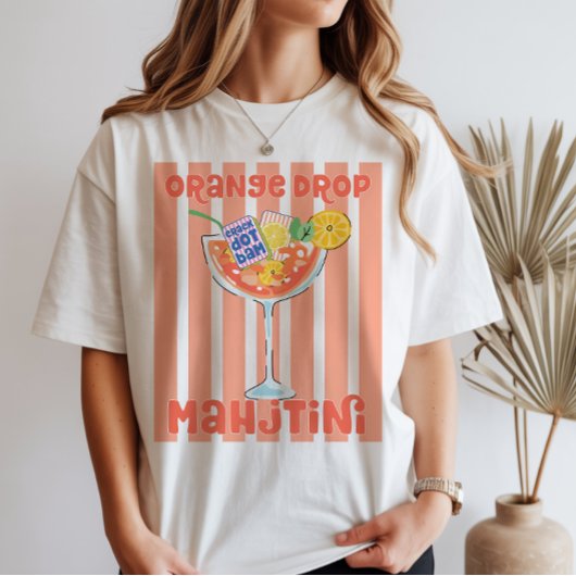 Orange Drop Martini Mahjong T-Shirt