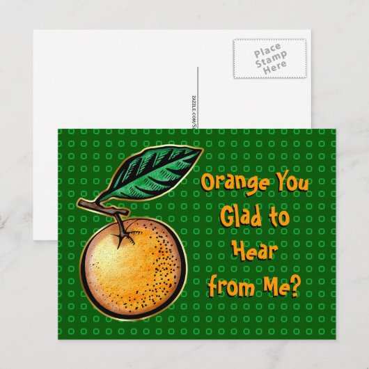 Orange, du Glad? Postkarte (Vorne/Hinten)