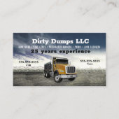Orange Dump Truck Business Card Visitenkarte (Vorderseite)