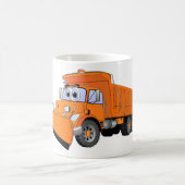 Orange Dump Truck Cartoon Kaffeetasse (Mittel)