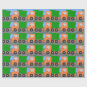 Orange Dump Truck Geschenkpapier (Flach)