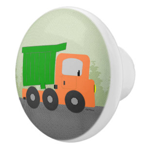 Orange Dump Truck Keramikknauf
