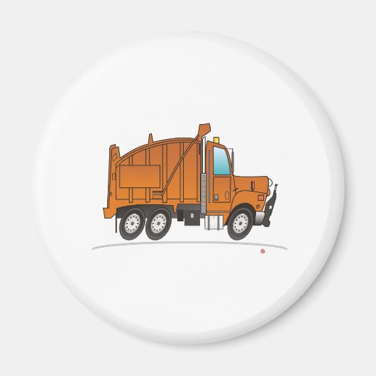 Orange Dump Truck Magnet (Vorne)