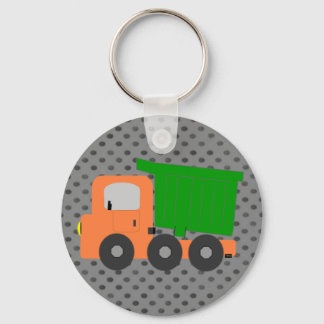 Orange Dump Truck Schlüsselanhänger