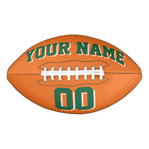ORANGE DUNK GREEN UND WEISS Custom Football