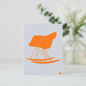Orange Eames Vorsitzender Postkarte (Stehend Vorderseite)