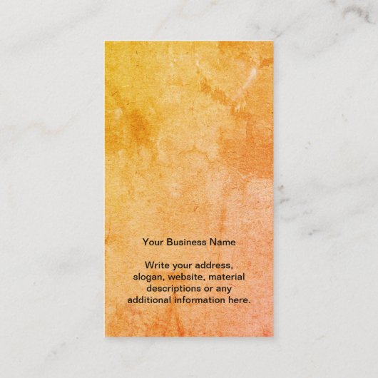 Orange-Earring-Display-Karte für das Firmenlogo Visitenkarte (Rückseite)