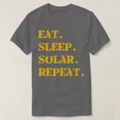 Orange Eat Sleep Solar Repeat T-Shirt (Design vorne)