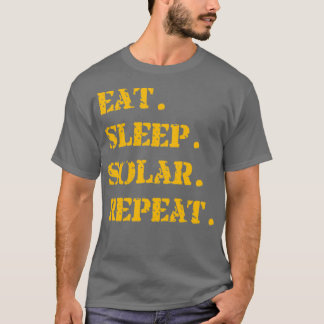 Orange Eat Sleep Solar Repeat T-Shirt