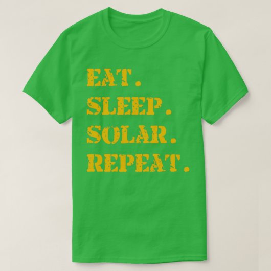 Orange Eat Sleep Solar Wiederholung 2 T-Shirt (Design vorne)