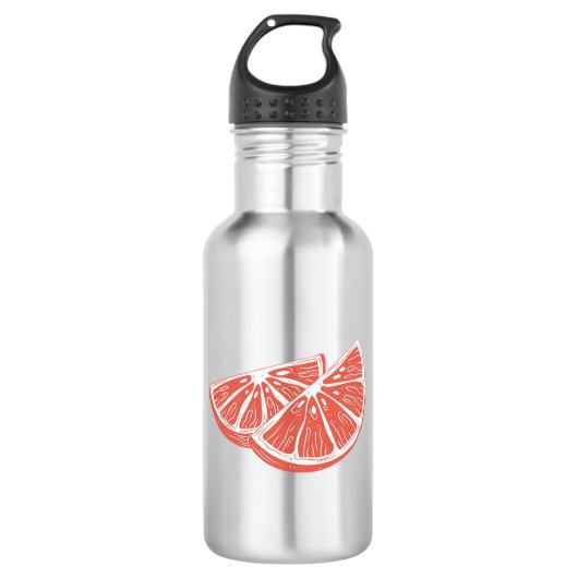 Orange Edelstahlflasche (Vorderseite)
