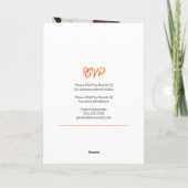 Orange Edgy Abstrakt Torn Foto Abschluss Einladung (Rückseite)