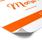 Orange Edgy Abstrakt Torn Foto Abschluss Poster (Ecke)