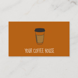 Orange Editable Coffee Briefmarke Treuekarte